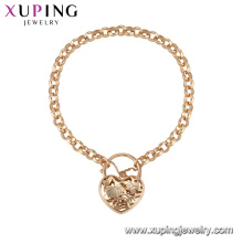 71862 Xuping einfachen Stil Phantasie Liebe Herz geformt Armband Goldschmuck